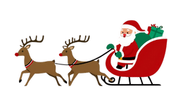 Fernweh Factory - Schlitten mit Weihnachtsmann